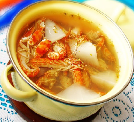 桂花蘿蔔蝦湯