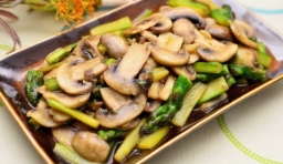 洋菇炒蘆筍