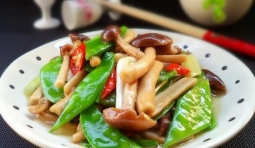 茶樹菇炒蘭豆