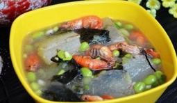 青蝦紫菜冬瓜湯
