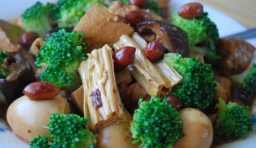 西蘭花豆腐燒腐竹